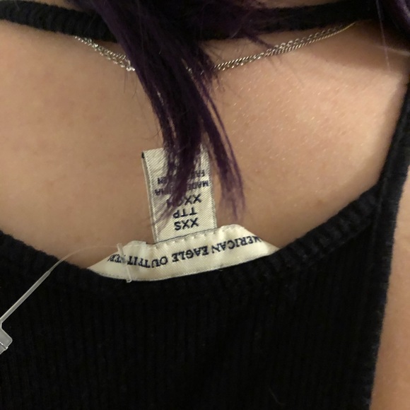 Super basic ribbed black dress with front slit - Picture 3 of 3